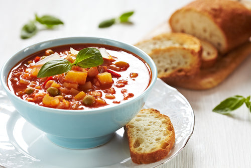 Cooking with filtered water - minestrone soup recipe