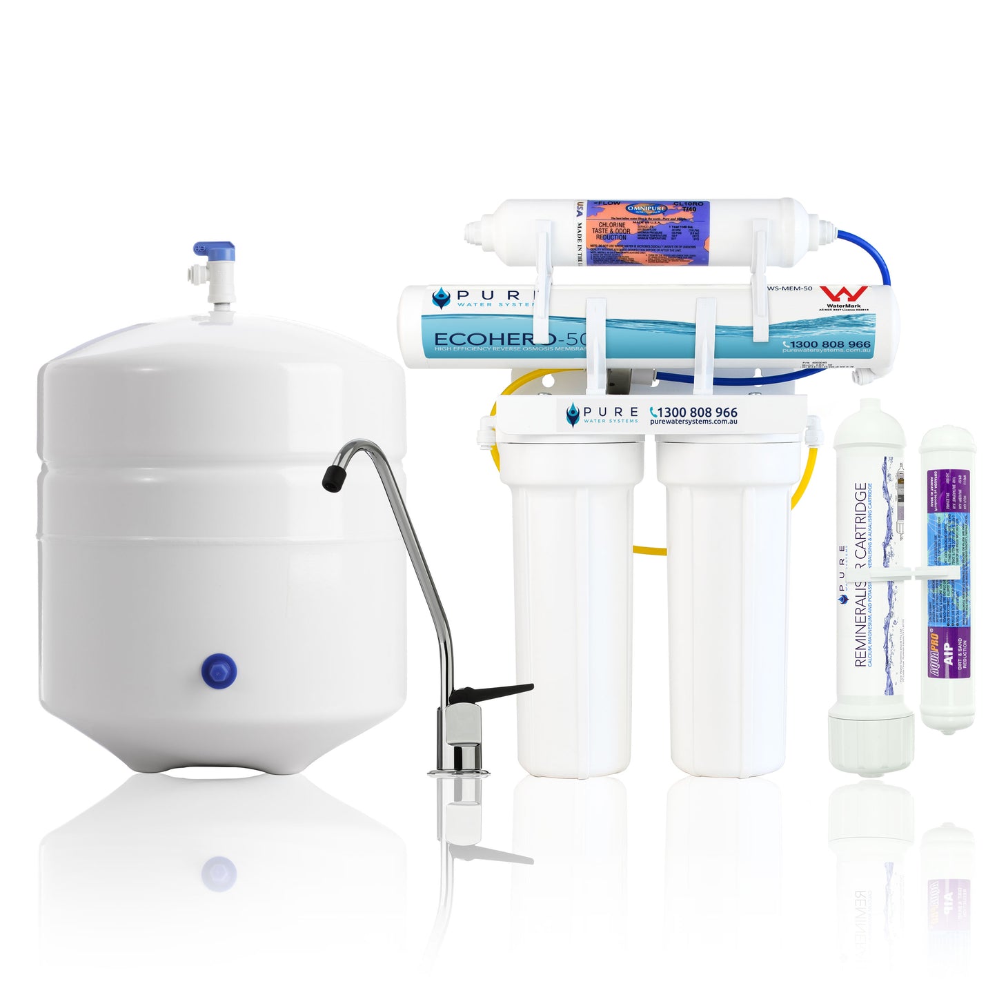 EcoHero 4 Stage Reverse Osmosis with Remineraliser - Under Sink
