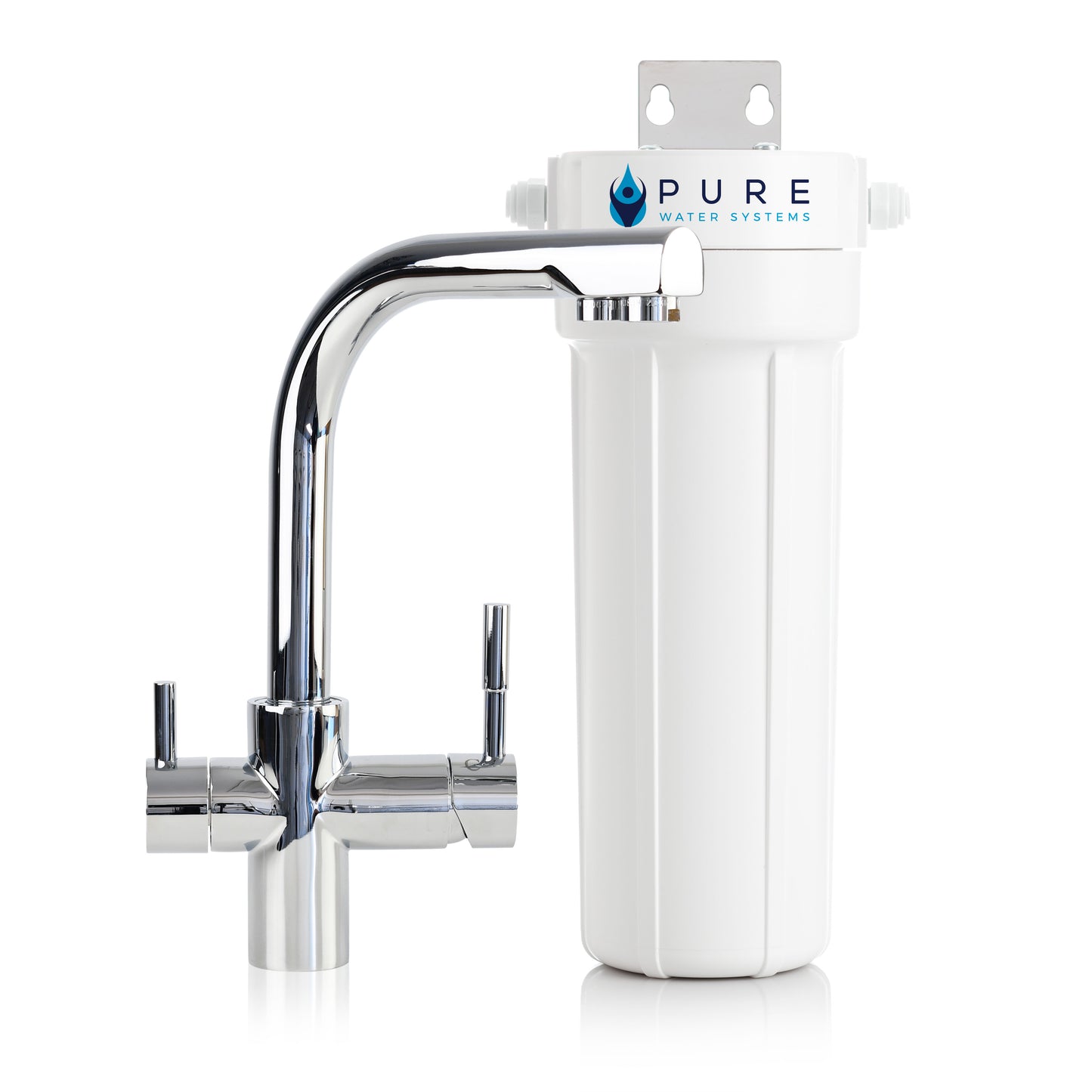Single Under Sink Water Filter System with 3 Way Mixer Tap Bundle