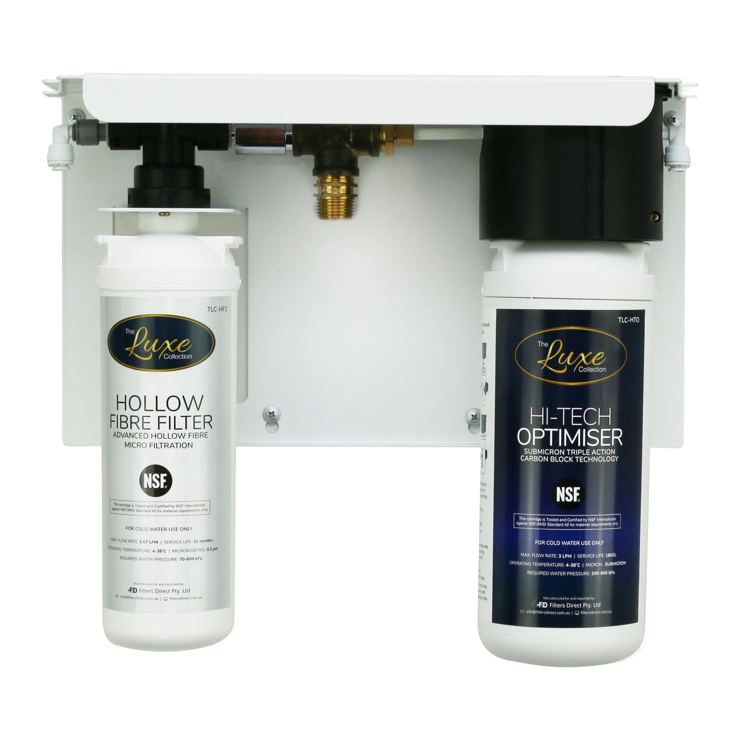 The Luxe Collection Dual Action High Flow Water Filtration System with 3 Way Mixer Tap Bundle