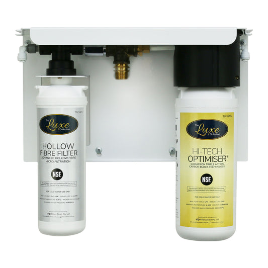 The Luxe Collection sleek white filter system