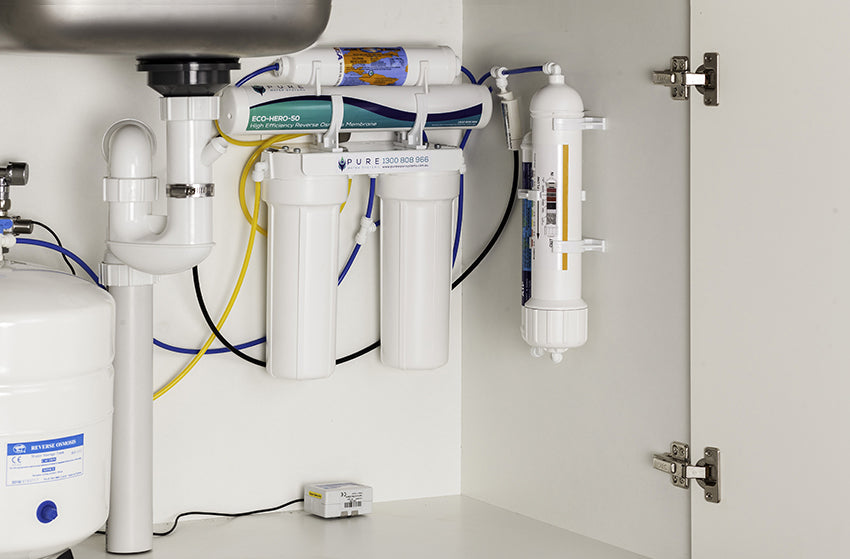 EcoHero 4 Stage Reverse Osmosis with Remineraliser - Under Sink with Premium Stand Alone Faucet Bundle