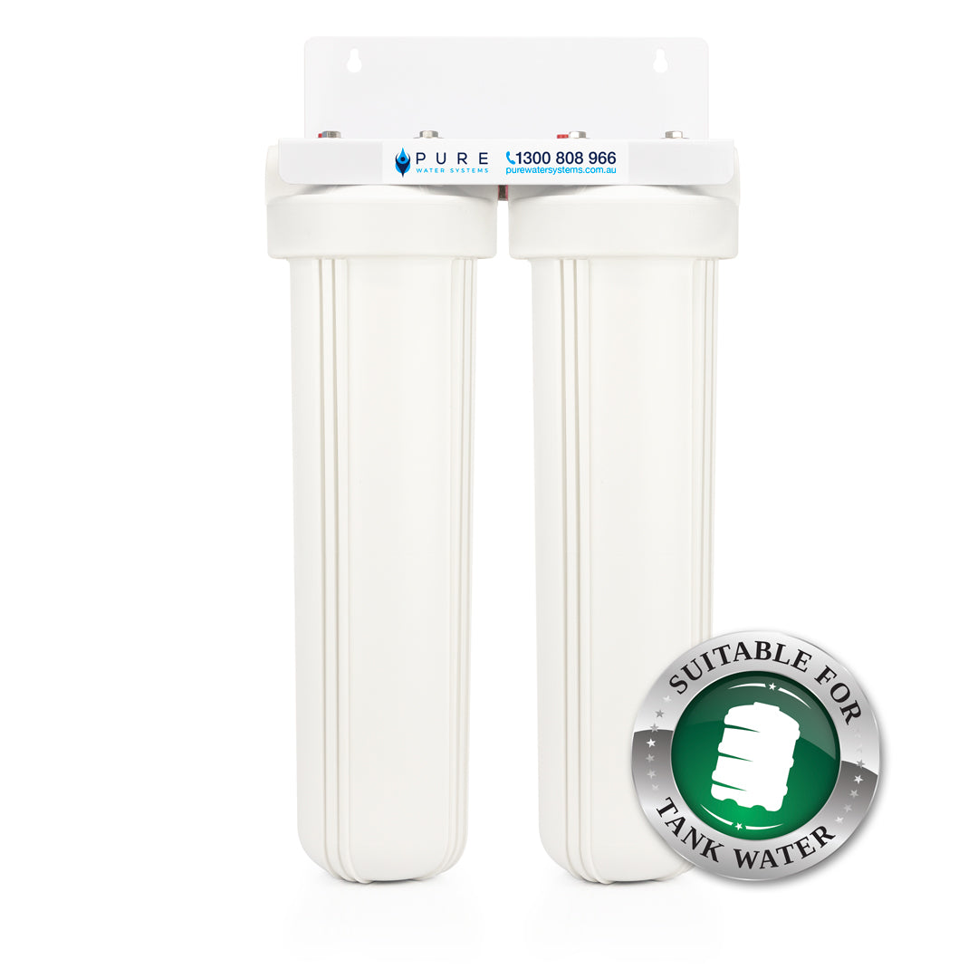 Twin Big White Tank Water Package - 20 Inch