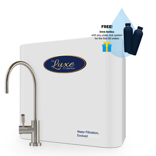 The Luxe Collection Triple Water Filtration System with Stand Alone Faucet Bundle