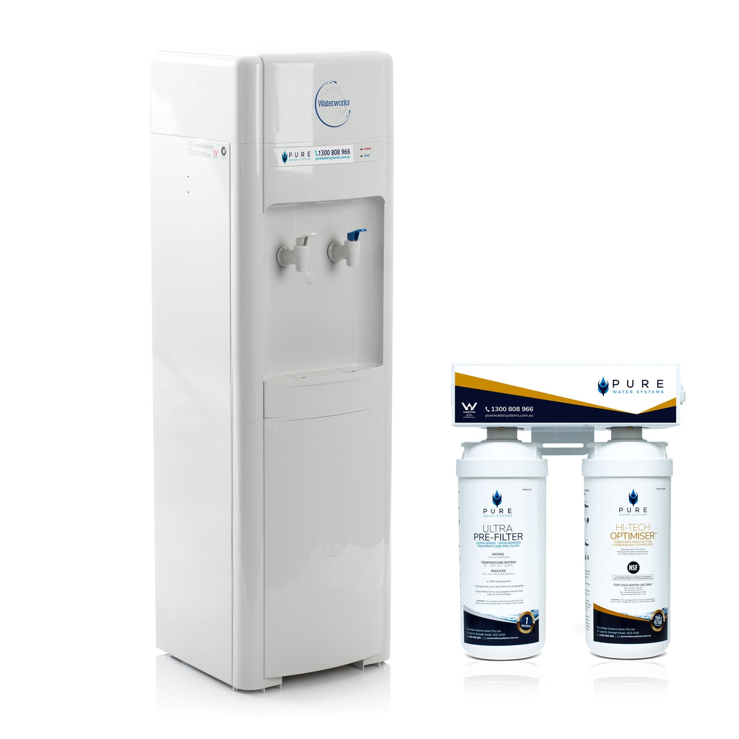 Automatic (Bottleless) Water Cooler with Twin Inline
