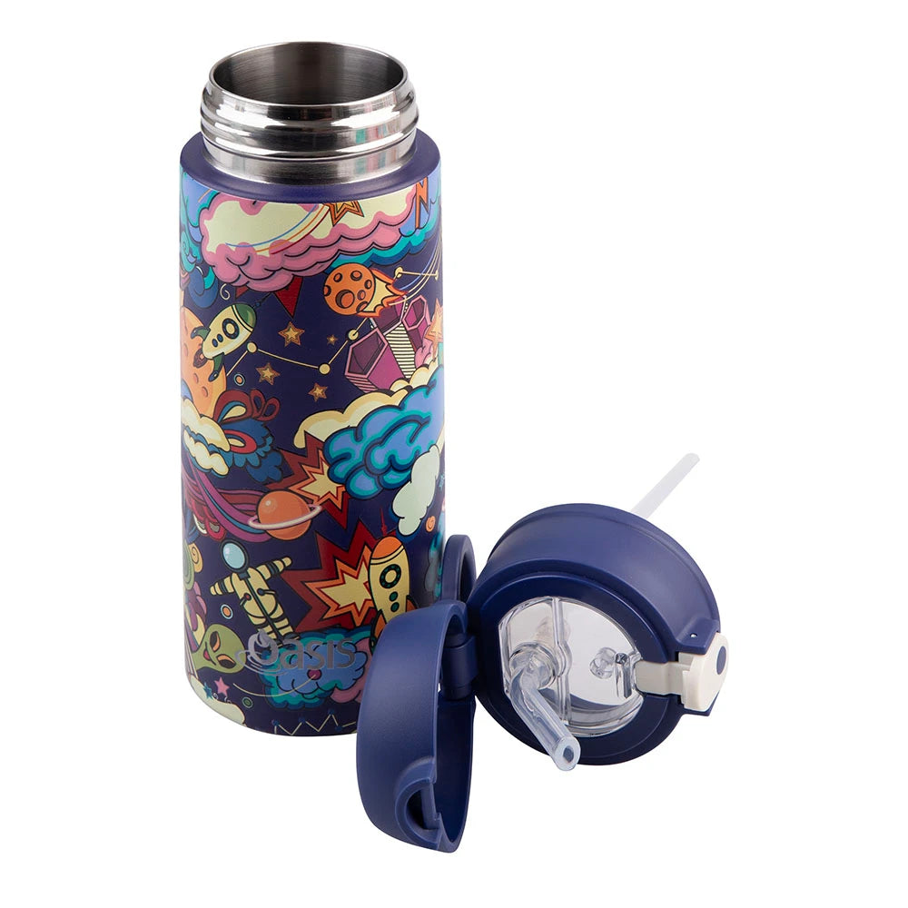 Oasis Kids Insulated Water Bottle 550ml – Alien Adventures