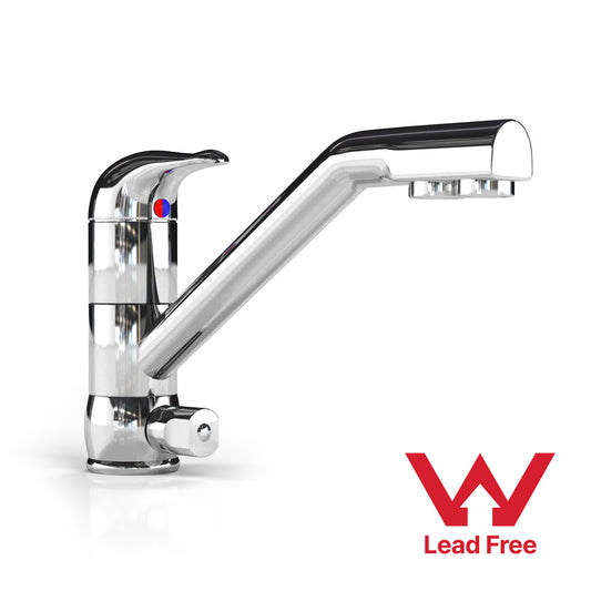 Low Neck 3 Way Mixer Tap - Chrome