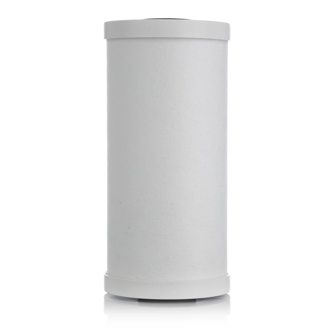 White cylindrical container on a white background