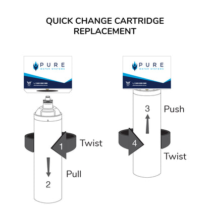 Twin Quick Change Under Sink Water Filter System with Stand Alone Faucet Bundle