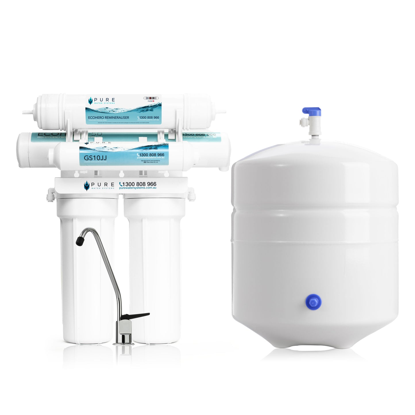 EcoHero 4 Stage Reverse Osmosis with Remineraliser - Under Sink
