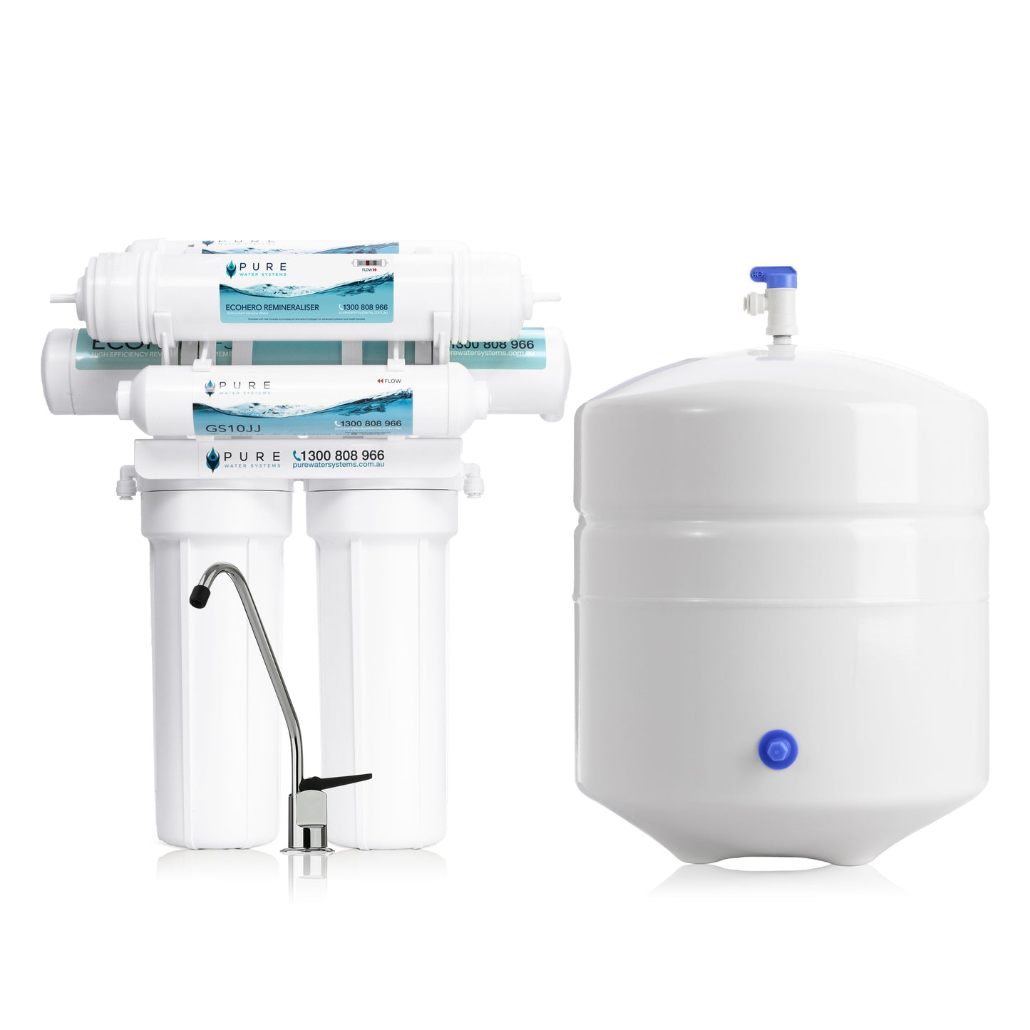 EcoHero 5 Stage Reverse Osmosis with Remineraliser - Under Sink
