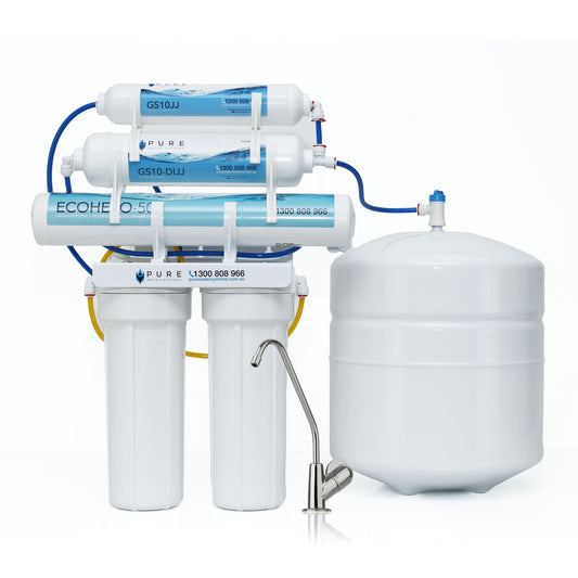 EcoHero 5 Stage Reverse Osmosis - Under Sink and Premium Stand Alone Faucet Bundle