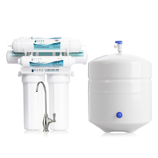 EcoHero 5 Stage Reverse Osmosis Under Sink with Remineraliser and Premium Stand Alone Faucet Bundle