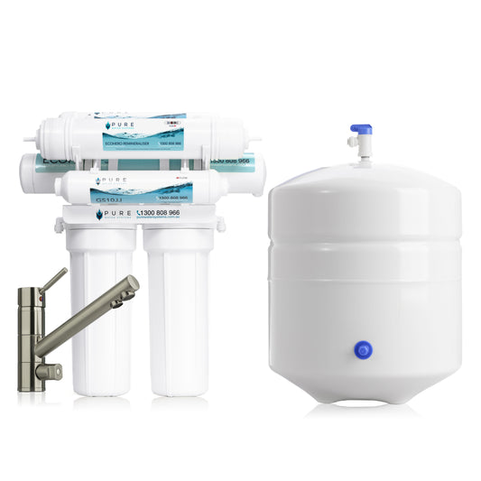 EcoHero 5 Stage Reverse Osmosis Under Sink with Remineraliser and Premium Mixer Tap Bundle