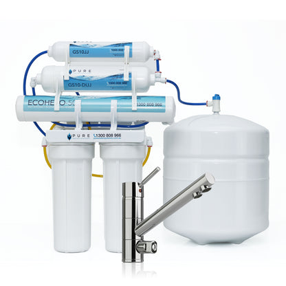 EcoHero 5 Stage Reverse Osmosis - Under Sink and Classic Mixer Tap Bundle