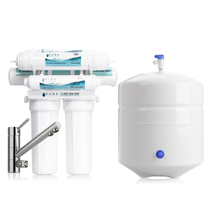EcoHero 5 Stage Reverse Osmosis Under Sink with Remineraliser and Classic Mixer Tap Bundle