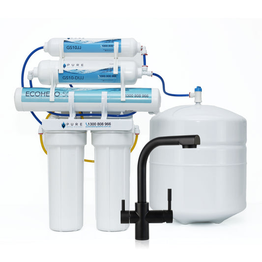 EcoHero 5 Stage Reverse Osmosis - Under Sink and Premium Mixer Tap Bundle
