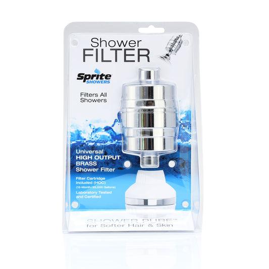 Brass High Output Shower Filter - Chrome Finish