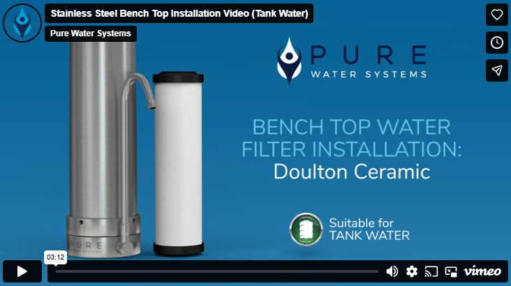 Stainless Steel Doulton Ceramic Benchtop System for Tank Water
