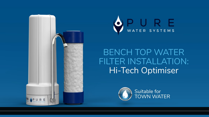 Standard Bench Top Water Filter Installation for Town Water