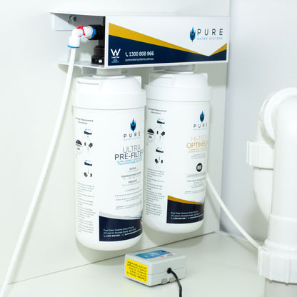 Twin Quick Change Under Sink Water Filter System with 3 Way Mixer Tap Bundle