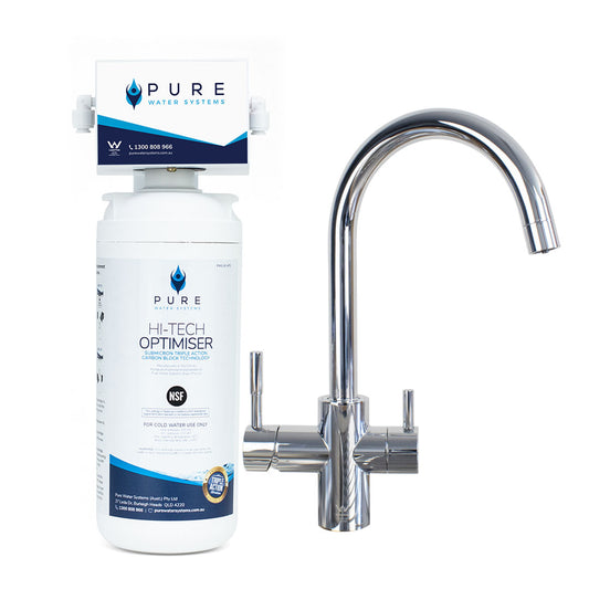 Single Quick Change Under Sink Water Filter System with 3 Way Mixer Tap Bundle