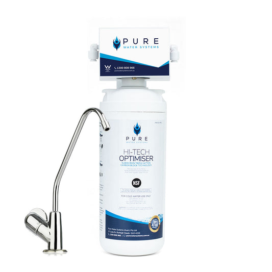 Single Quick Change Under Sink Water Filter System with Stand Alone Faucet Bundle