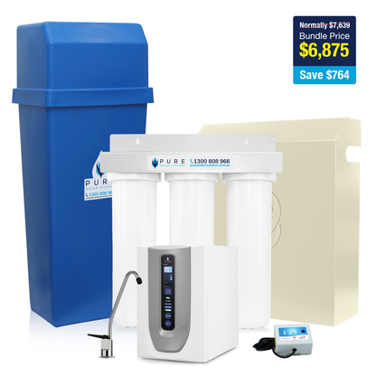 Ultimate Home Bundle - Town Water Triple Whole House | Softener | RO-5U with Standard Stand-Alone Faucet
