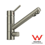Straight Neck 3 Way Mixer Tap - Brushed Chrome