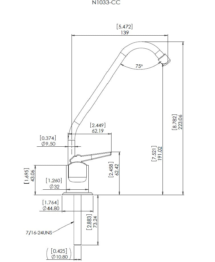 Standard Faucet - Chrome