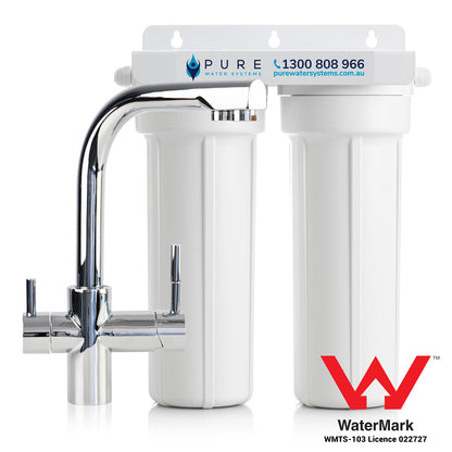 Twin Under Sink Water Filter System with Premium Mixer Tap Bundle