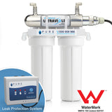 Twin Under Sink Filter System (for Tank Water) With Ultraviolet and Leak Protection System - (No Faucet)