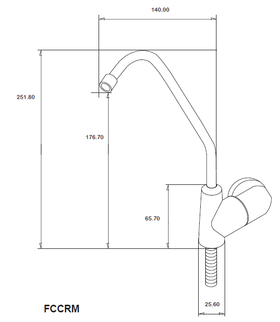 Fan Style Faucet - Chrome